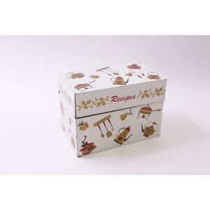 Vintage, Ohio Art, Recipe Holder, MCM, White, Tin, Box, Decor, ~ 251117-WH 846